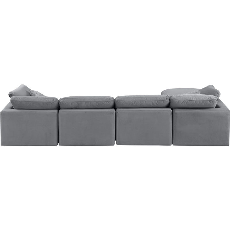 Diamond Modern Furniture Meridian Sectionals Stationary 147Grey-Sec5A IMAGE 3