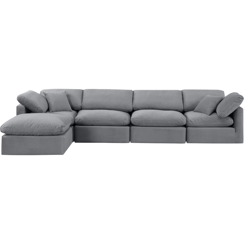 Diamond Modern Furniture Meridian Sectionals Stationary 147Grey-Sec5A IMAGE 4