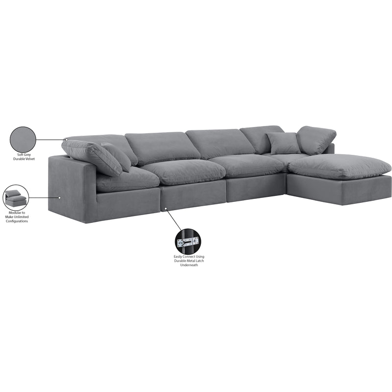 Diamond Modern Furniture Meridian Sectionals Stationary 147Grey-Sec5A IMAGE 9