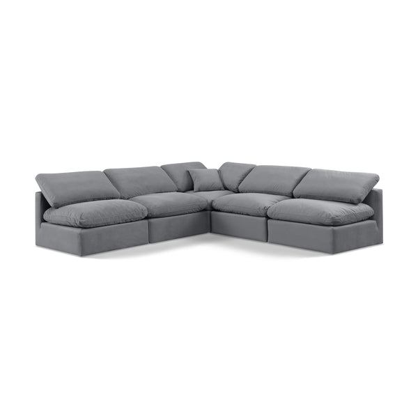 Diamond Modern Furniture Meridian Sectionals Stationary 147Grey-Sec5B IMAGE 1