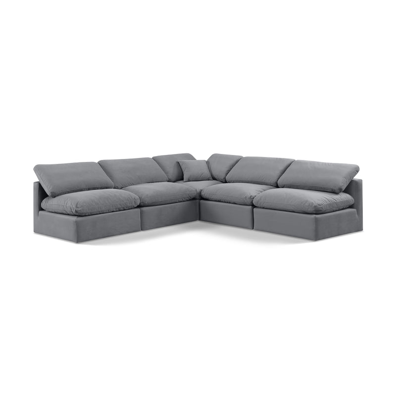 Diamond Modern Furniture Meridian Sectionals Stationary 147Grey-Sec5B IMAGE 1