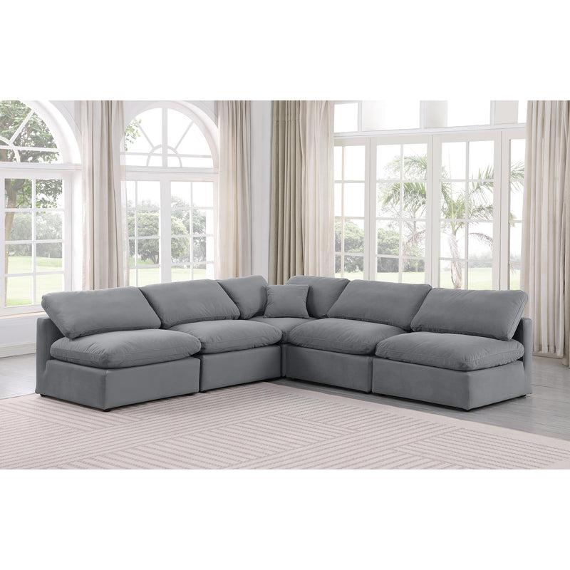 Diamond Modern Furniture Meridian Sectionals Stationary 147Grey-Sec5B IMAGE 2