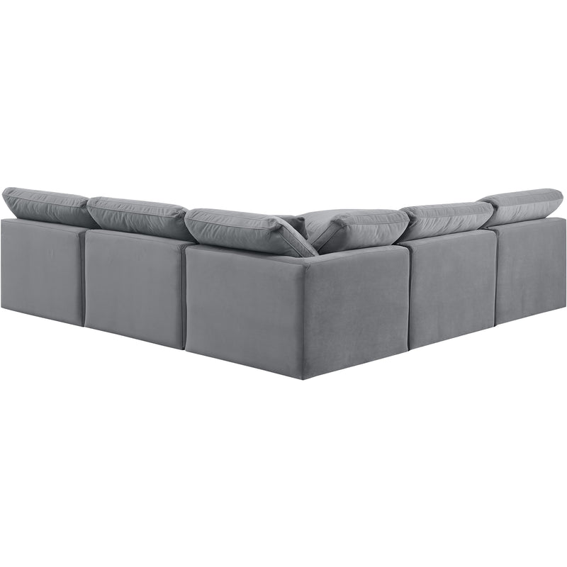 Diamond Modern Furniture Meridian Sectionals Stationary 147Grey-Sec5B IMAGE 3