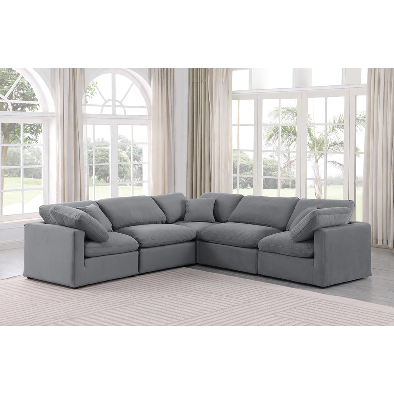 Diamond Modern Furniture Meridian Sectionals Stationary 147Grey-Sec5C IMAGE 2