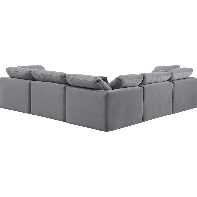 Diamond Modern Furniture Meridian Sectionals Stationary 147Grey-Sec5C IMAGE 3