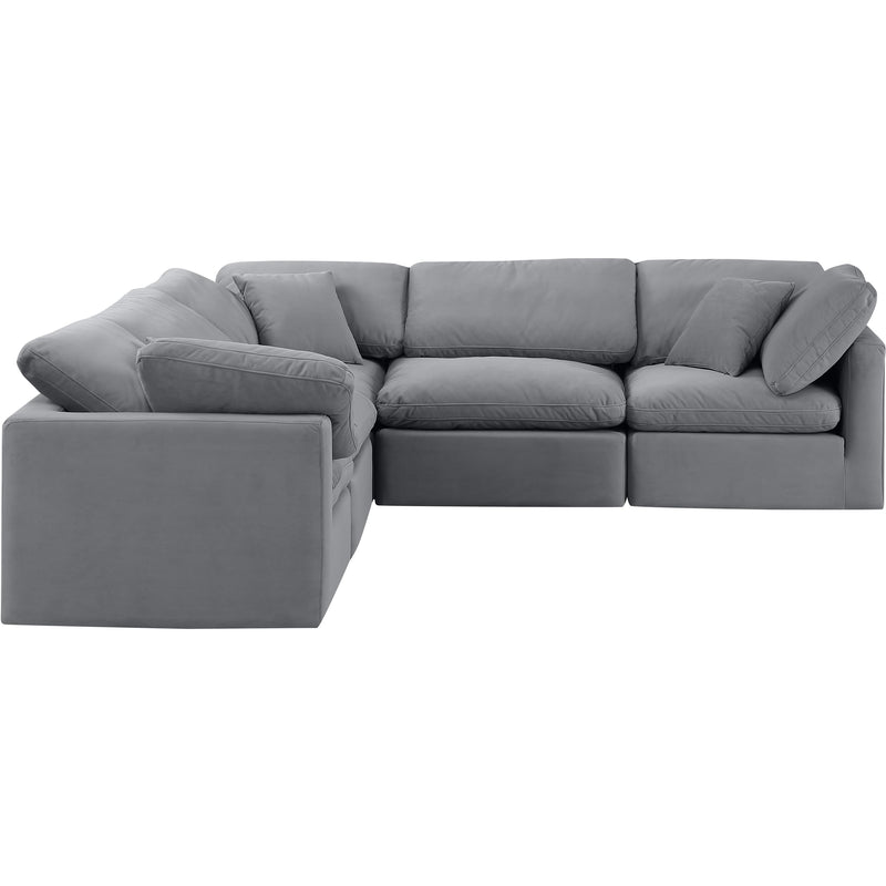 Diamond Modern Furniture Meridian Sectionals Stationary 147Grey-Sec5C IMAGE 4