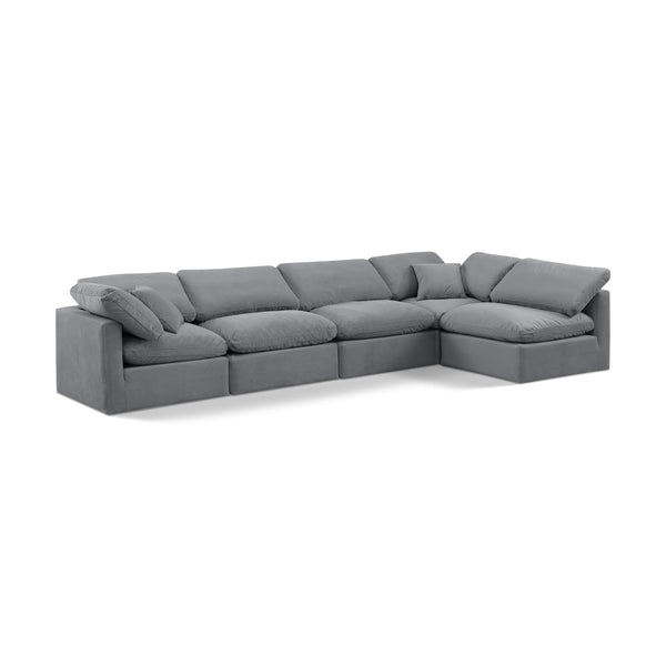 Diamond Modern Furniture Meridian Sectionals Stationary 147Grey-Sec5D IMAGE 1