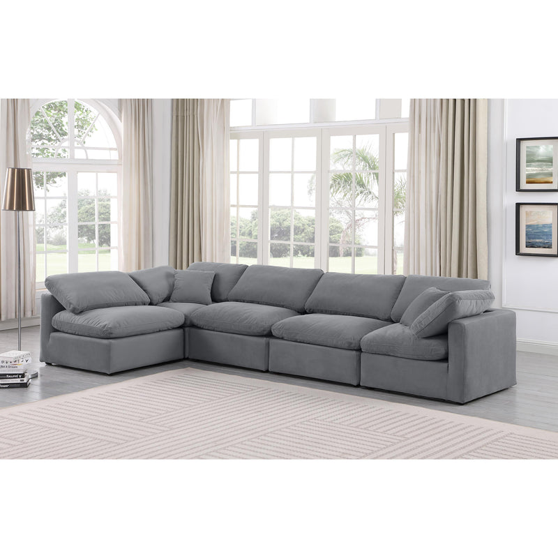 Diamond Modern Furniture Meridian Sectionals Stationary 147Grey-Sec5D IMAGE 2