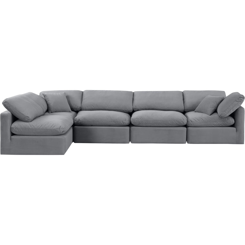 Diamond Modern Furniture Meridian Sectionals Stationary 147Grey-Sec5D IMAGE 4