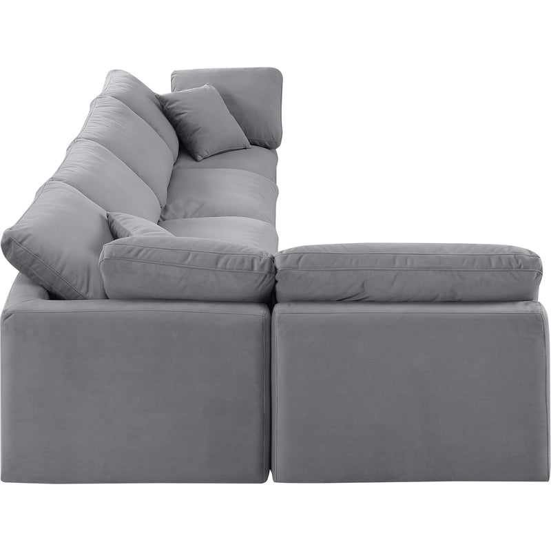 Diamond Modern Furniture Meridian Sectionals Stationary 147Grey-Sec5D IMAGE 5