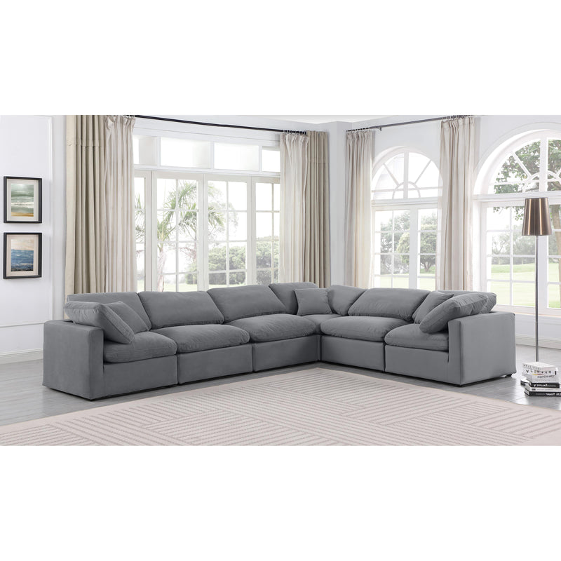 Diamond Modern Furniture Meridian Sectionals Stationary 147Grey-Sec6A IMAGE 2