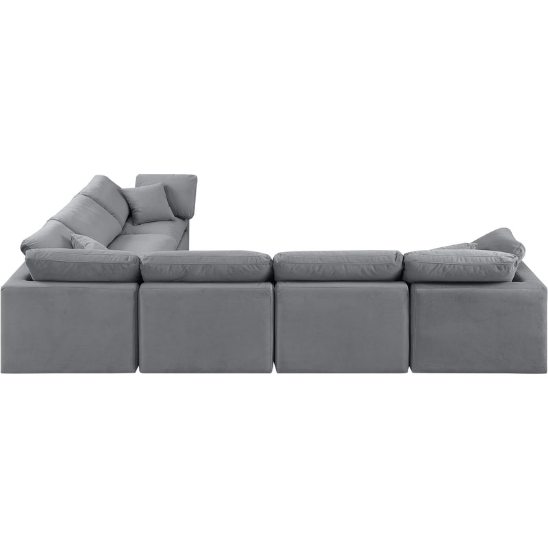 Diamond Modern Furniture Meridian Sectionals Stationary 147Grey-Sec6A IMAGE 3