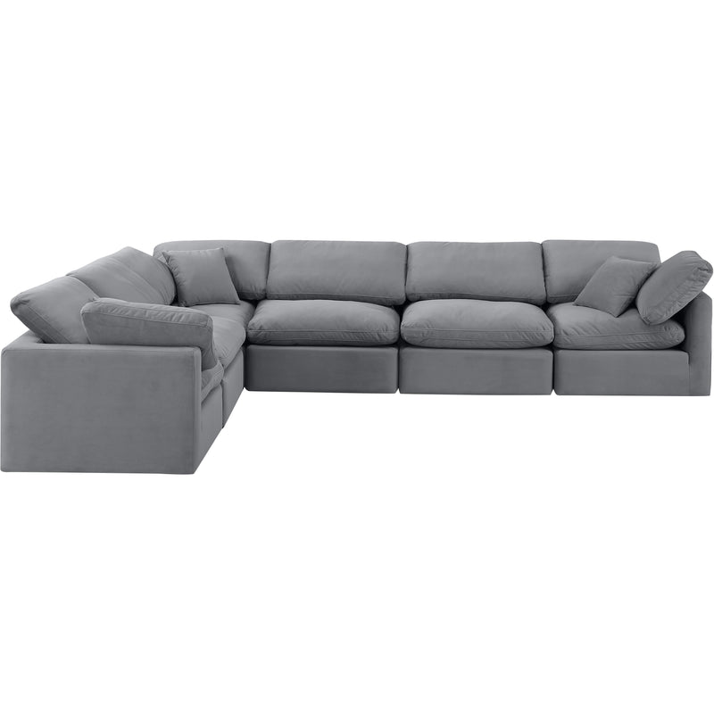 Diamond Modern Furniture Meridian Sectionals Stationary 147Grey-Sec6A IMAGE 4