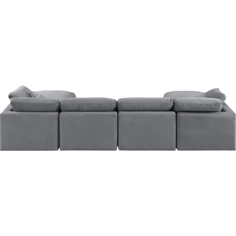 Diamond Modern Furniture Meridian Sectionals Stationary 147Grey-Sec6B IMAGE 3