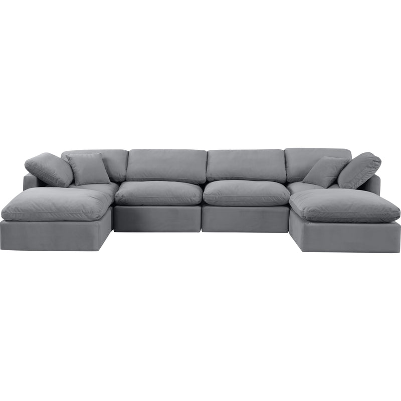 Diamond Modern Furniture Meridian Sectionals Stationary 147Grey-Sec6B IMAGE 4