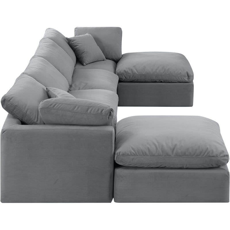 Diamond Modern Furniture Meridian Sectionals Stationary 147Grey-Sec6B IMAGE 5