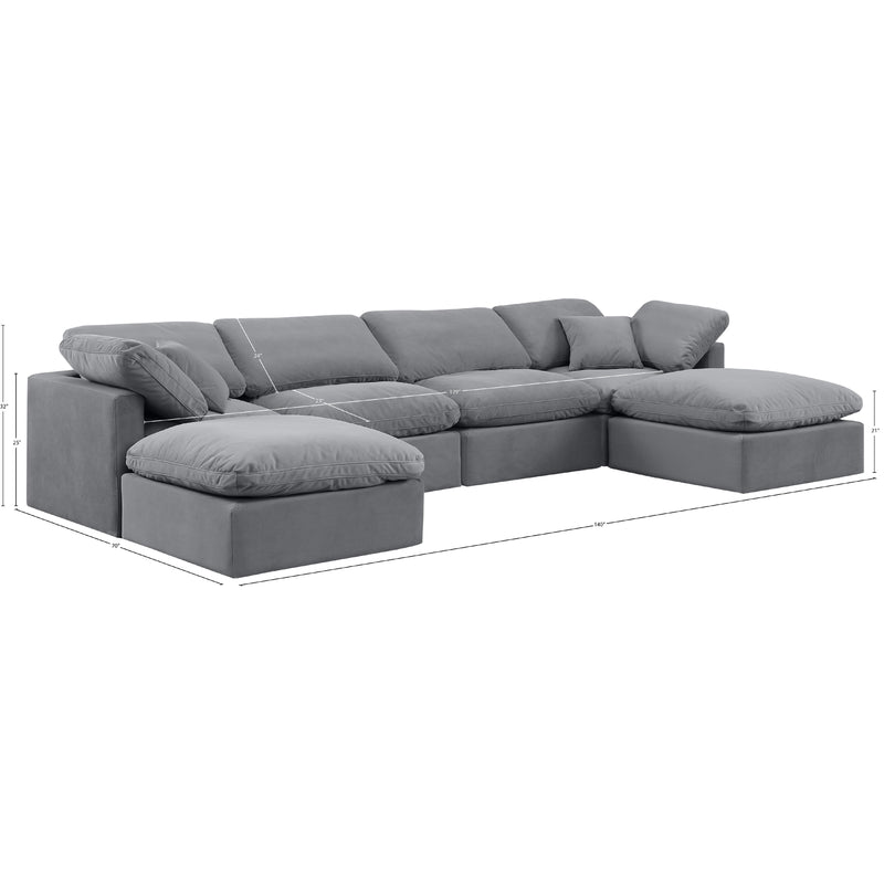 Diamond Modern Furniture Meridian Sectionals Stationary 147Grey-Sec6B IMAGE 8