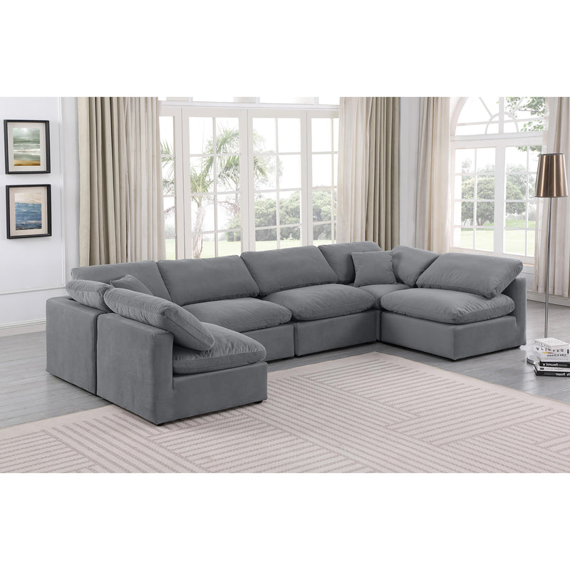 Diamond Modern Furniture Meridian Sectionals Stationary 147Grey-Sec6D IMAGE 2