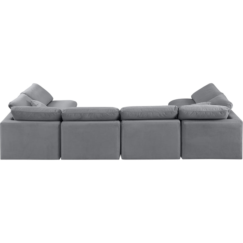 Diamond Modern Furniture Meridian Sectionals Stationary 147Grey-Sec6D IMAGE 3