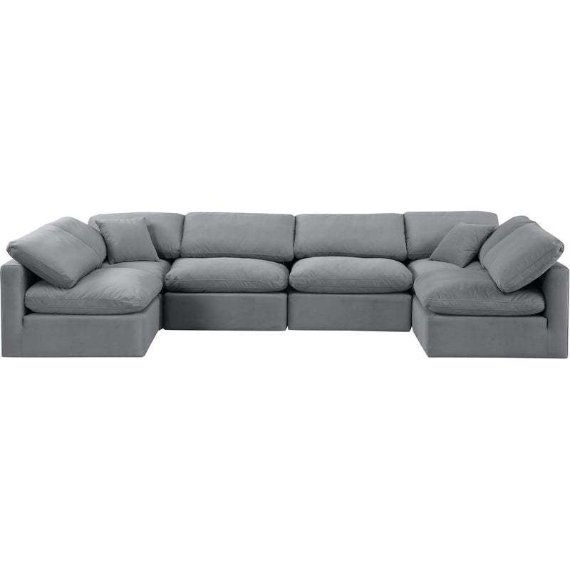 Diamond Modern Furniture Meridian Sectionals Stationary 147Grey-Sec6D IMAGE 4