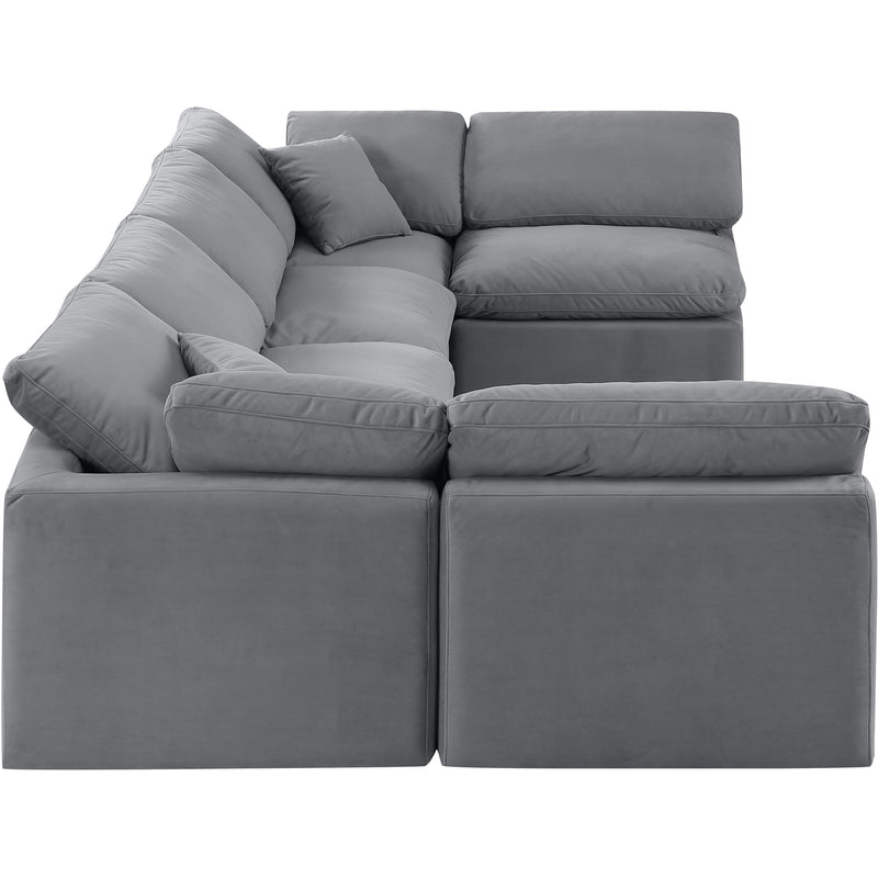 Diamond Modern Furniture Meridian Sectionals Stationary 147Grey-Sec6D IMAGE 5