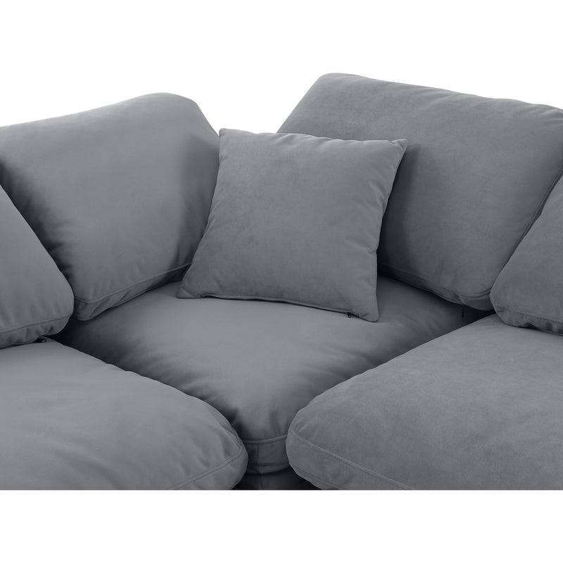 Diamond Modern Furniture Meridian Sectionals Stationary 147Grey-Sec6D IMAGE 6