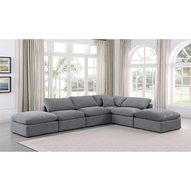 Diamond Modern Furniture Meridian Sectionals Stationary 147Grey-Sec6E IMAGE 2
