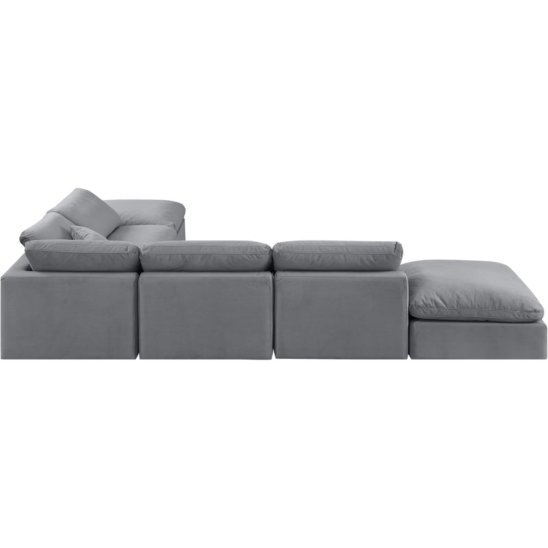 Diamond Modern Furniture Meridian Sectionals Stationary 147Grey-Sec6E IMAGE 3