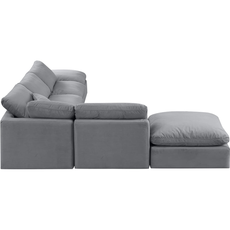 Diamond Modern Furniture Meridian Sectionals Stationary 147Grey-Sec6E IMAGE 5