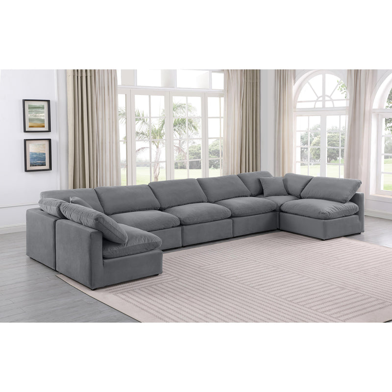 Diamond Modern Furniture Meridian Sectionals Stationary 147Grey-Sec7B IMAGE 2