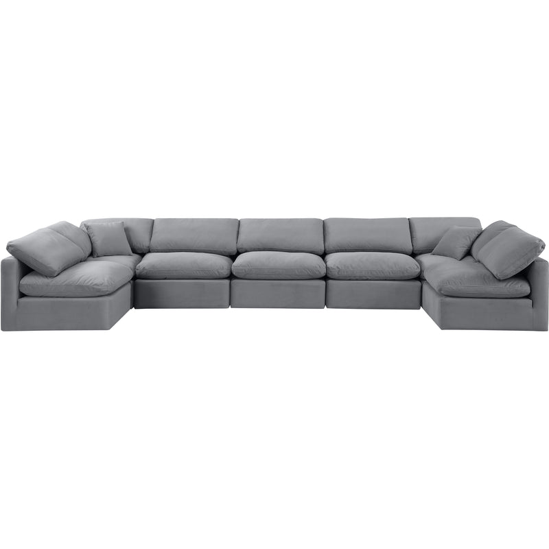 Diamond Modern Furniture Meridian Sectionals Stationary 147Grey-Sec7B IMAGE 4
