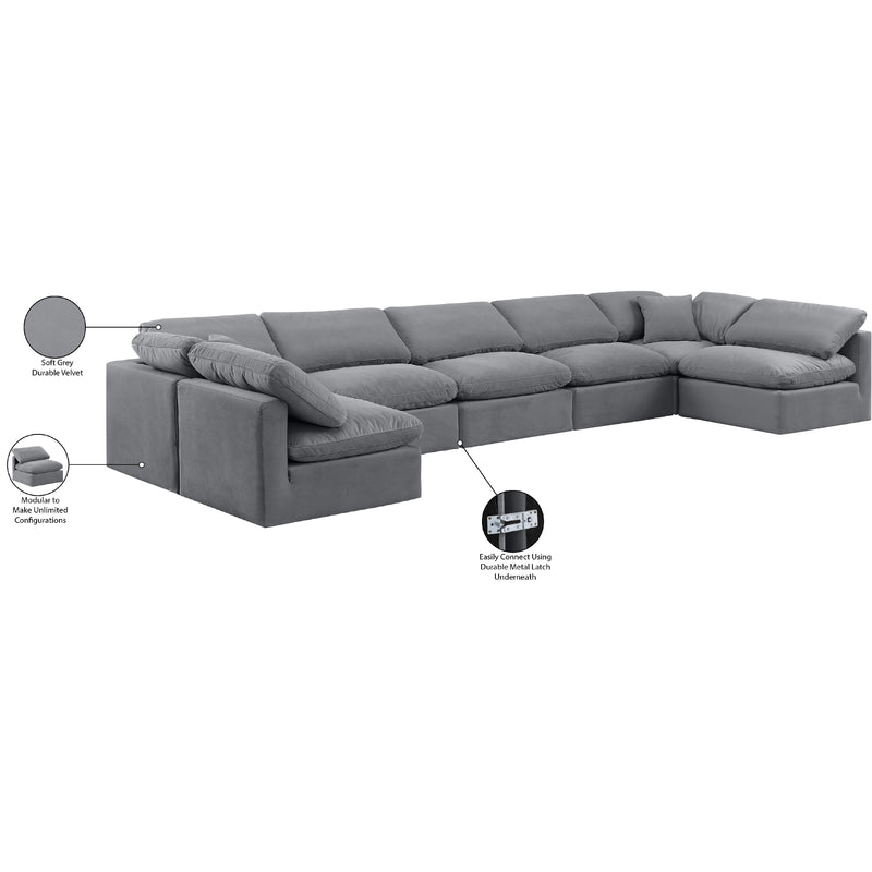 Diamond Modern Furniture Meridian Sectionals Stationary 147Grey-Sec7B IMAGE 8