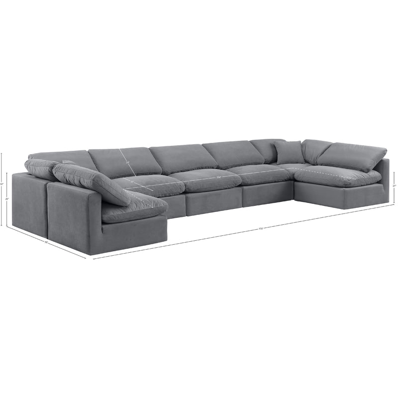Diamond Modern Furniture Meridian Sectionals Stationary 147Grey-Sec7B IMAGE 9