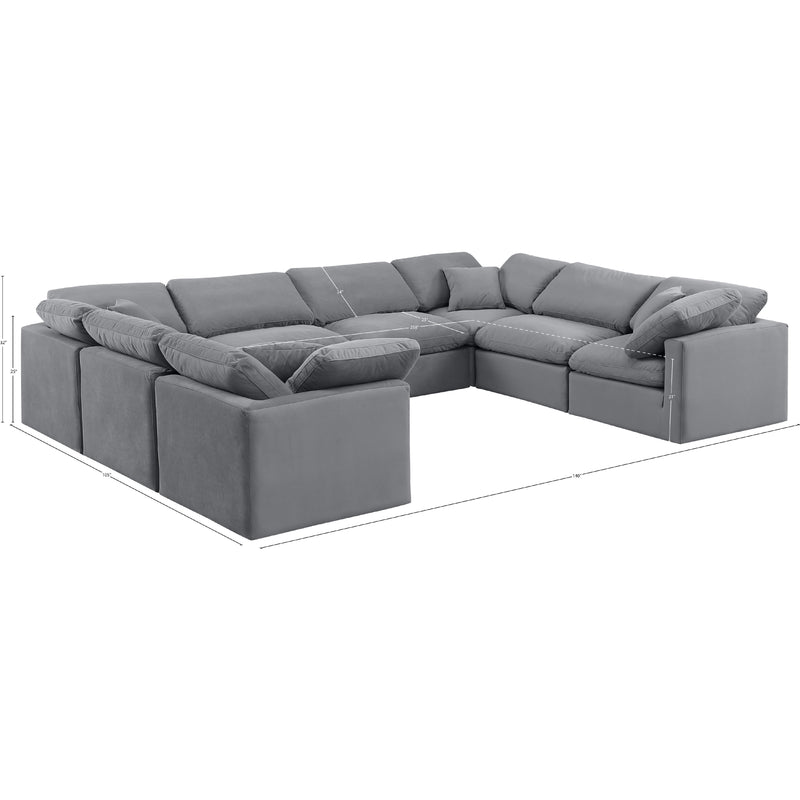 Diamond Modern Furniture Meridian Sectionals Stationary 147Grey-Sec8A IMAGE 10