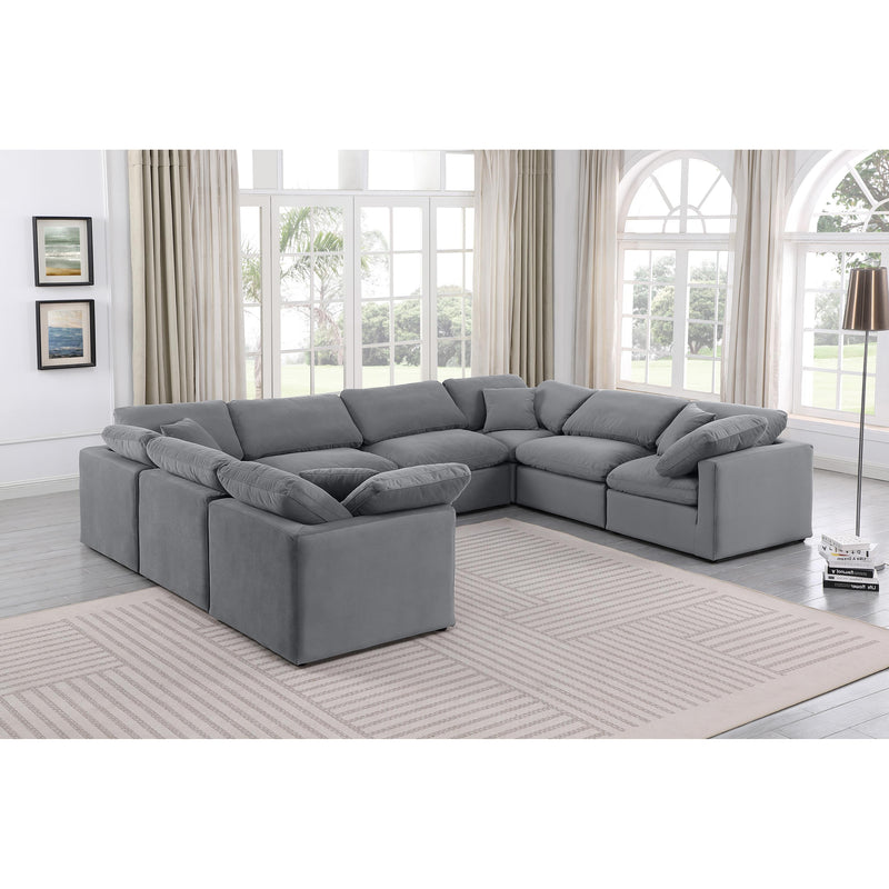 Diamond Modern Furniture Meridian Sectionals Stationary 147Grey-Sec8A IMAGE 2