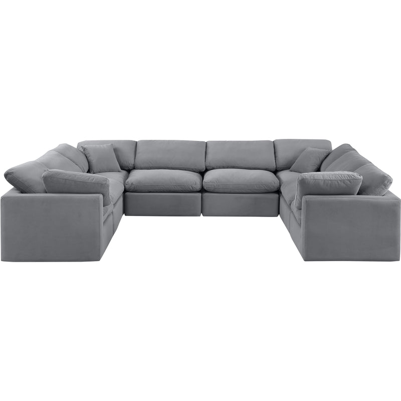 Diamond Modern Furniture Meridian Sectionals Stationary 147Grey-Sec8A IMAGE 4