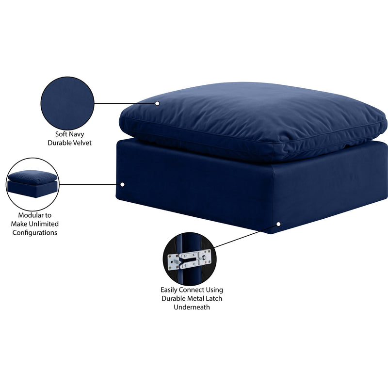 Diamond Modern Furniture Meridian Ottomans Ottomans 147Navy-Ott IMAGE 5