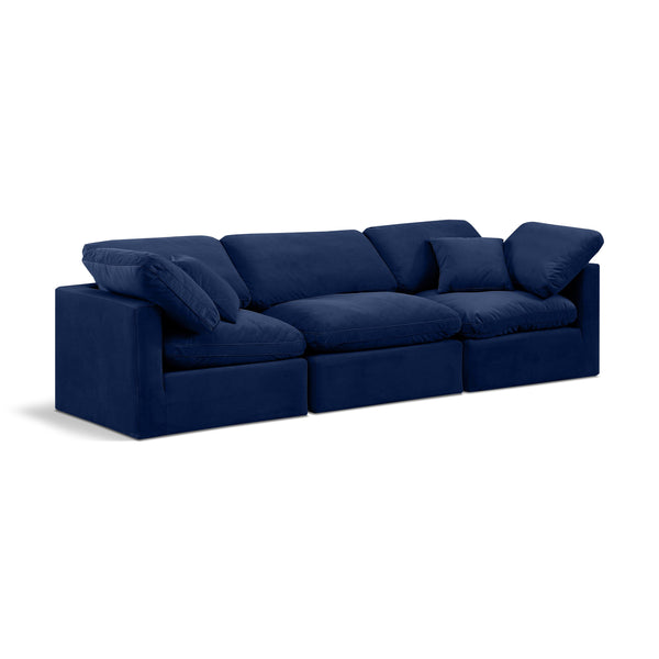 Diamond Modern Furniture Meridian Sofas Stationary 147Navy-S105 IMAGE 1