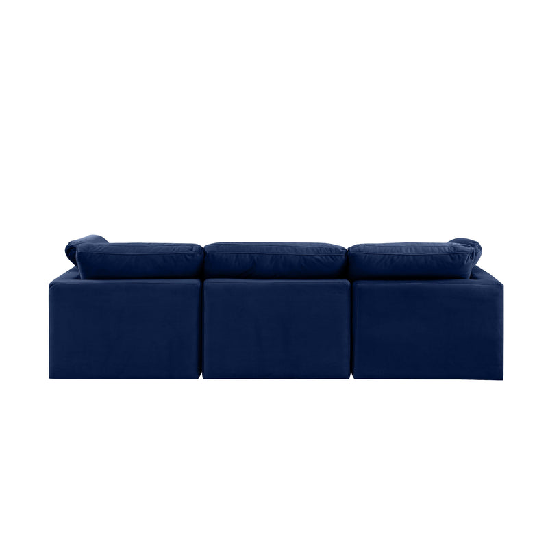 Diamond Modern Furniture Meridian Sofas Stationary 147Navy-S105 IMAGE 3