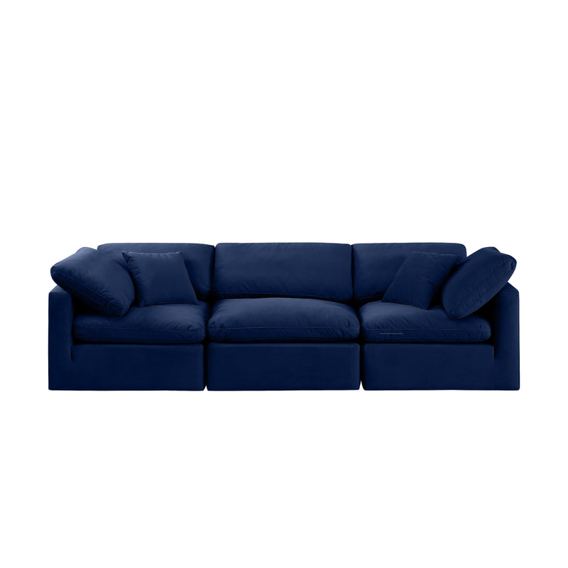 Diamond Modern Furniture Meridian Sofas Stationary 147Navy-S105 IMAGE 4