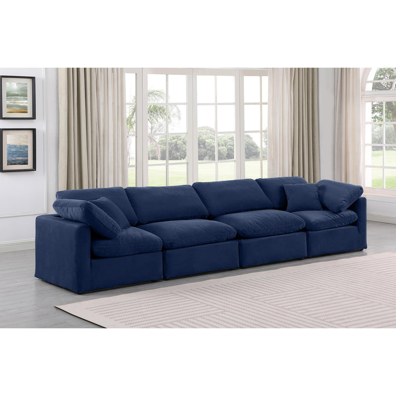 Diamond Modern Furniture Meridian Sofas Stationary 147Navy-S140 IMAGE 2