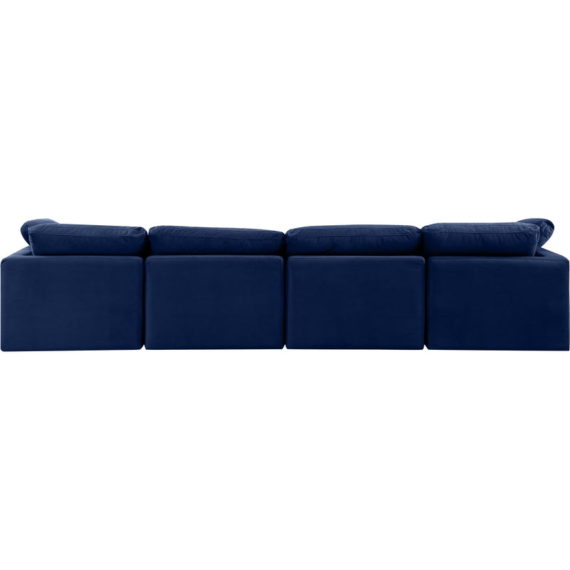Diamond Modern Furniture Meridian Sofas Stationary 147Navy-S140 IMAGE 3