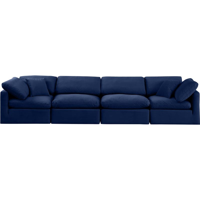 Diamond Modern Furniture Meridian Sofas Stationary 147Navy-S140 IMAGE 4