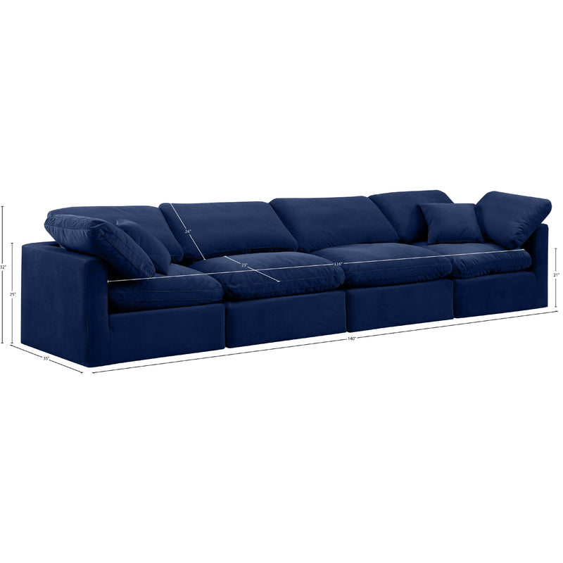 Diamond Modern Furniture Meridian Sofas Stationary 147Navy-S140 IMAGE 9