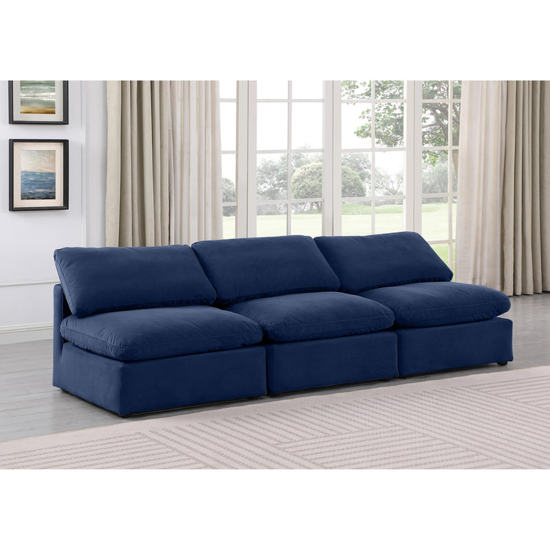Diamond Modern Furniture Meridian Sofas Stationary 147Navy-S3 IMAGE 2