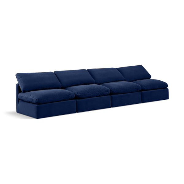 Diamond Modern Furniture Meridian Sofas Stationary 147Navy-S4 IMAGE 1