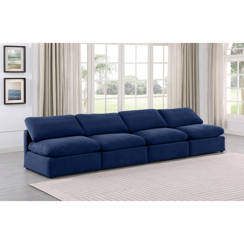 Diamond Modern Furniture Meridian Sofas Stationary 147Navy-S4 IMAGE 2