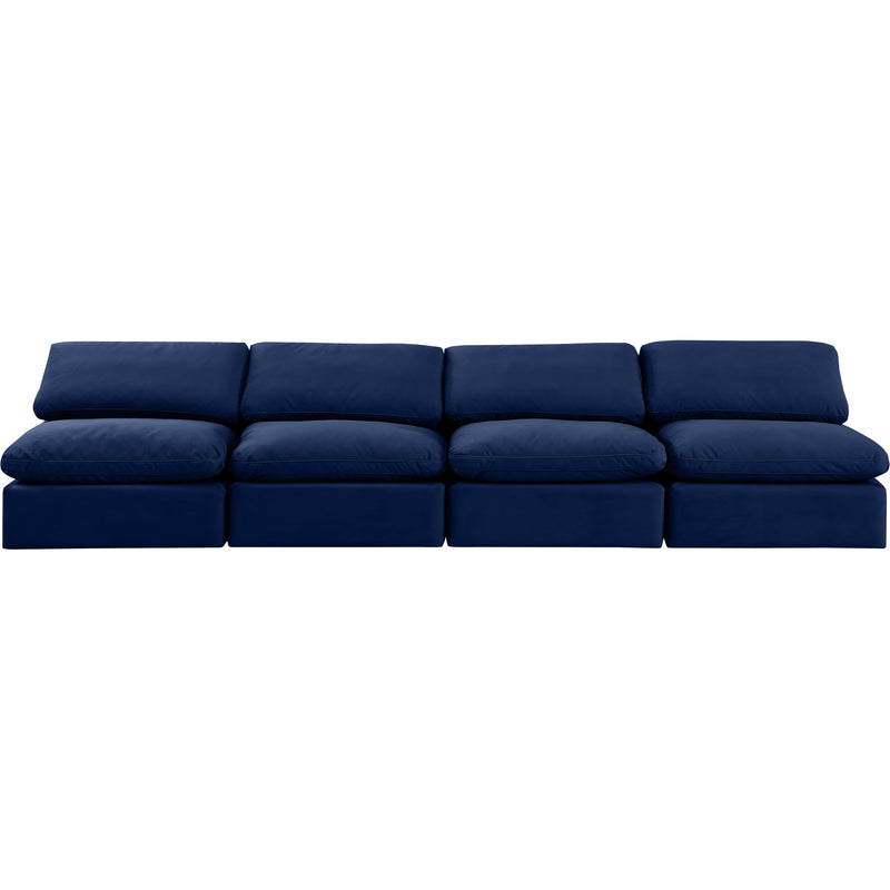 Diamond Modern Furniture Meridian Sofas Stationary 147Navy-S4 IMAGE 4