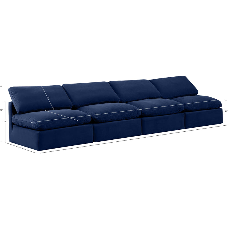 Diamond Modern Furniture Meridian Sofas Stationary 147Navy-S4 IMAGE 8