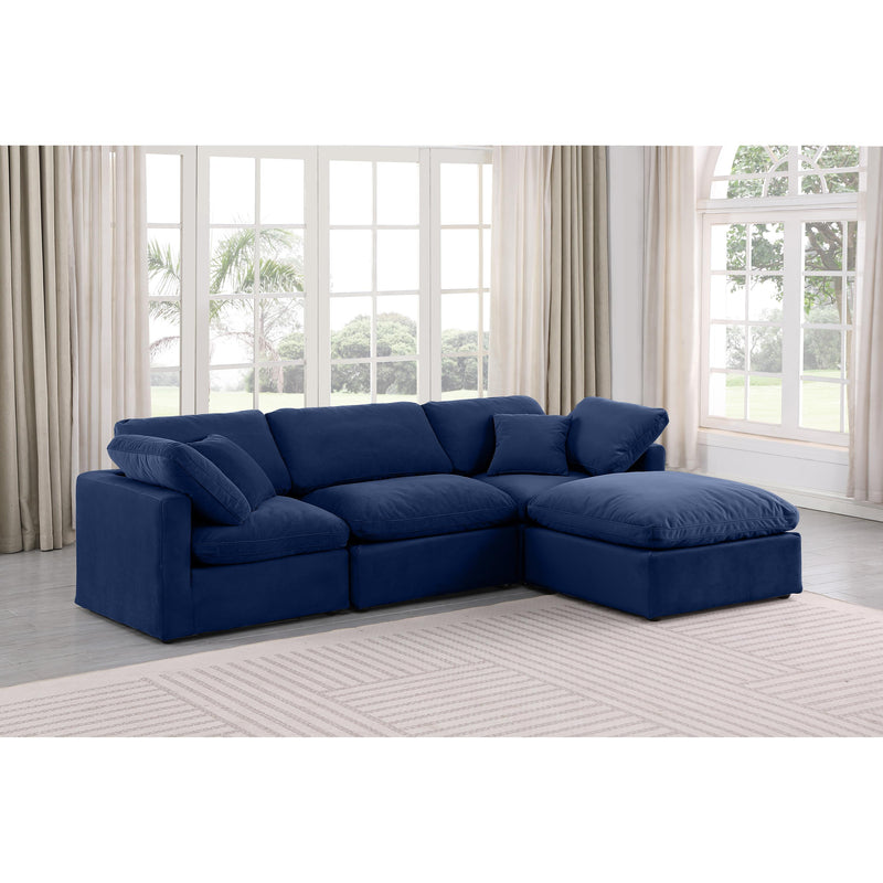 Diamond Modern Furniture Meridian Sectionals Stationary 147Navy-Sec4A IMAGE 2